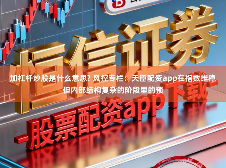 加杠杆炒股是什么意思? 风控专栏：天臣配资app在指数维稳但内部结构复杂的阶段里的预